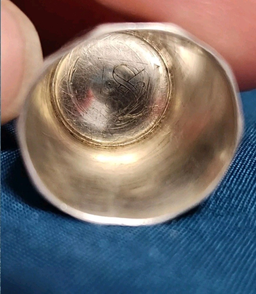 Antique Simons Bro Co Sterling Silver Thimble Size 9 Panel Border
