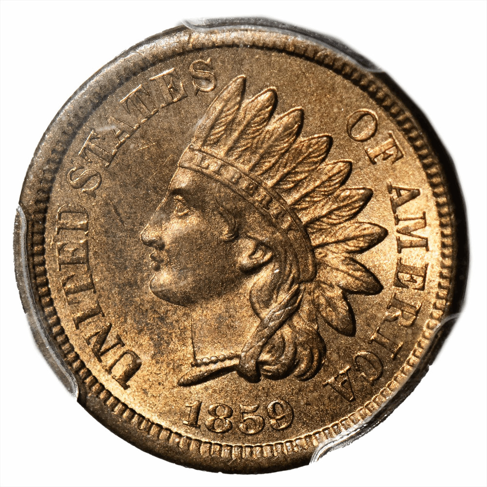 1859 Indian Head Cent 1C PCGS MS 64