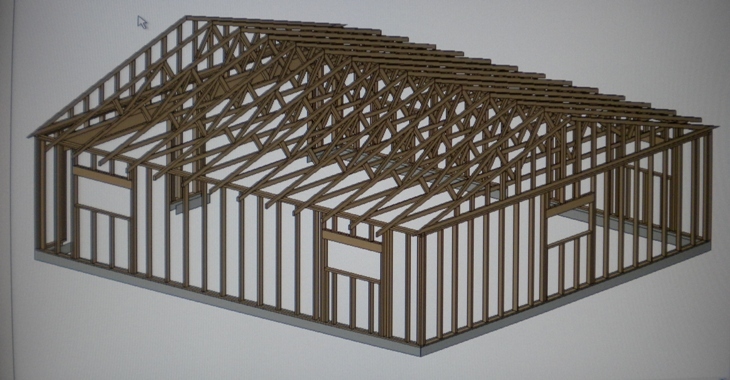 PERMIT READY 26' X 28' GARAGE PLAN DRAWN TO SCALE BLUEPRINTS AND MATERIALS LIST