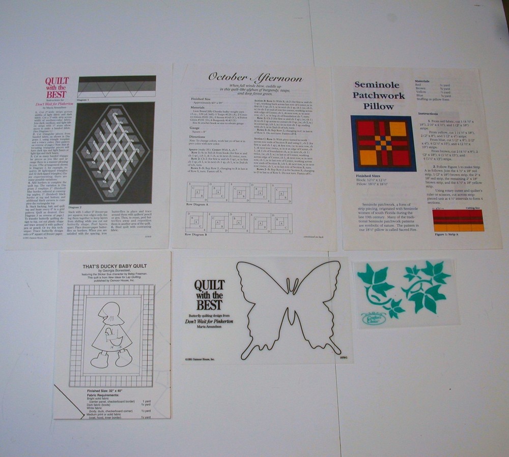 Miscellaneous Quilt Patterns and Stencils