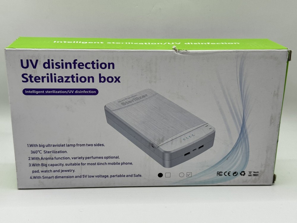 Intelligent UV Disinfection Sterilization Box Aromatherapy for Cell Phone WHITE