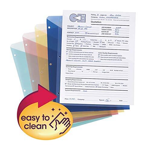 Organized Up Poly Translucent Slash File Jacket, Assorted Colors 10 per Pack