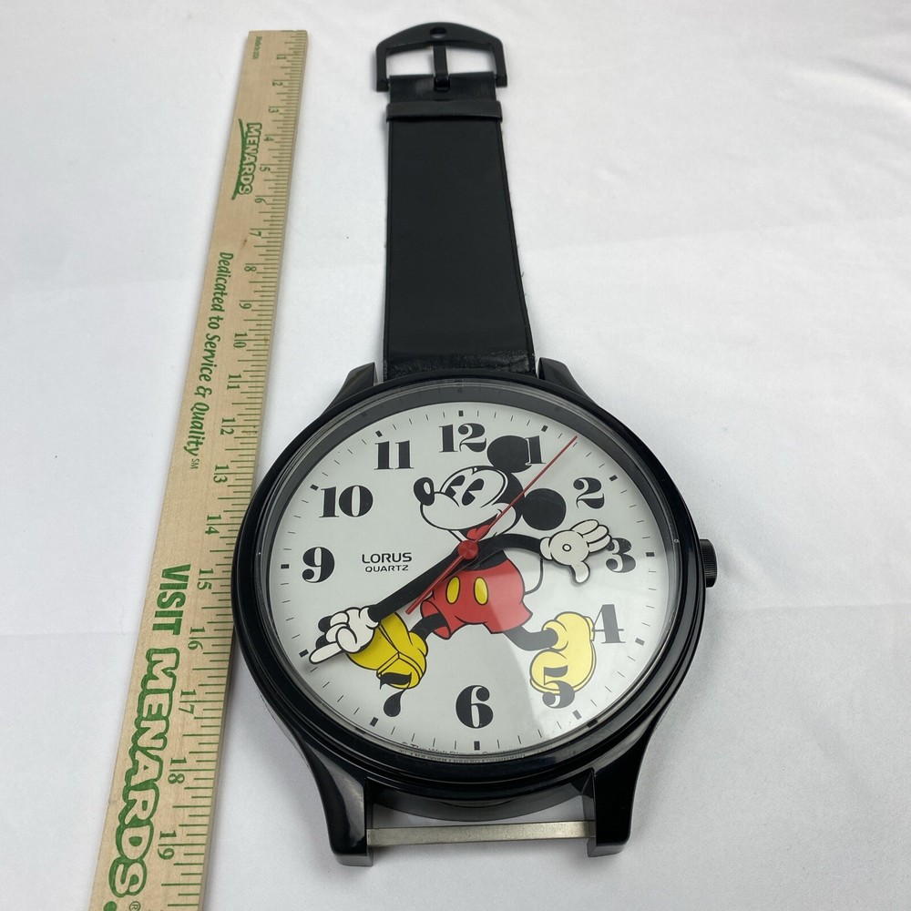 Mickey Wall Watch Clock Lorus Seiko Decorative Strap & Buckle Disney Tested
