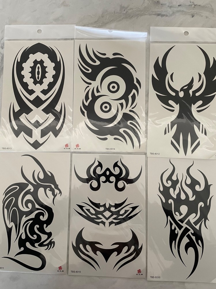 6 pcs temporary waterproof tattoo stickers