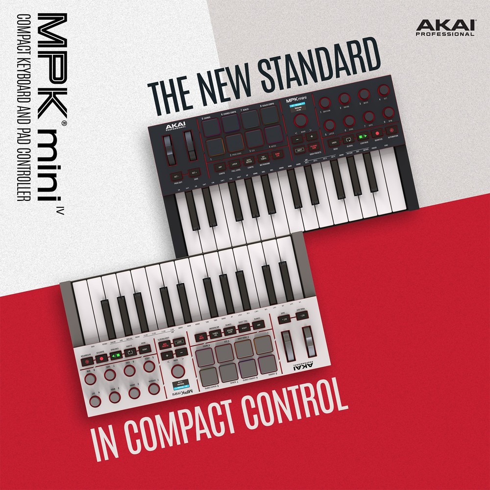 Akai Professional MPK Mini 4 25-Key MIDI Keyboard Controller - Black