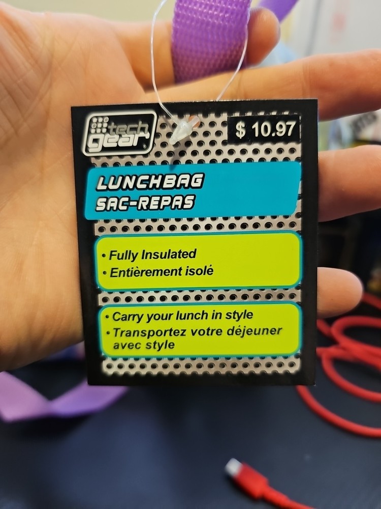 NWT Tech Gear Lunch Bag (Lead Safe)
