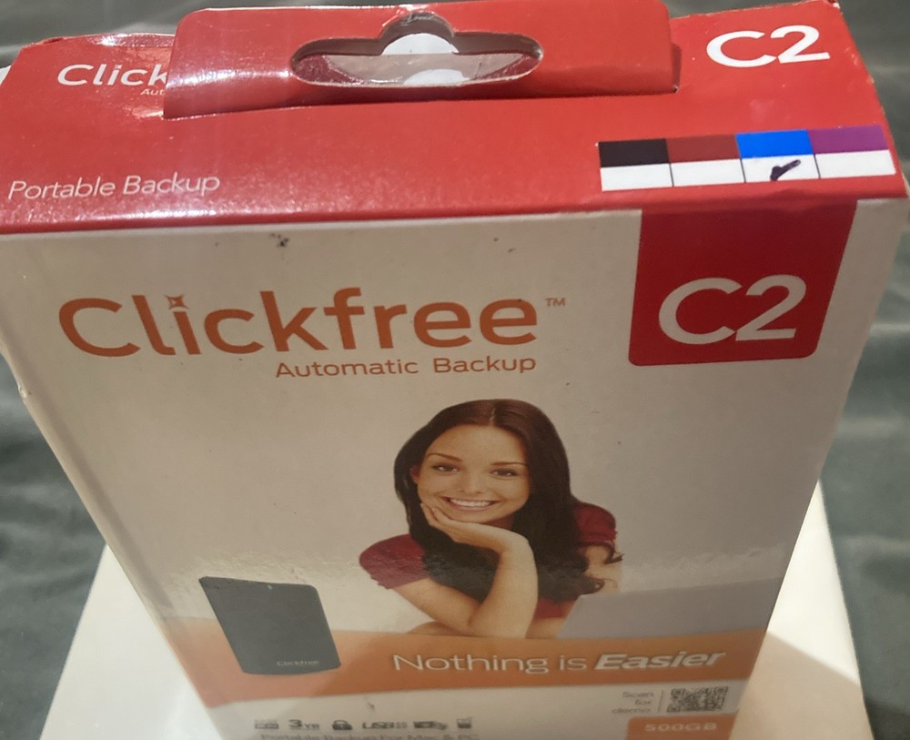 NEW Clickfree Automatic Backup C2 500GB Portable Backup for Mac & PC 2011