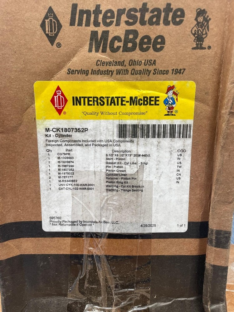 Interstate-McBee Replacement Cylinder Kit Caterpillar 3406E/C15/C16 Engine
