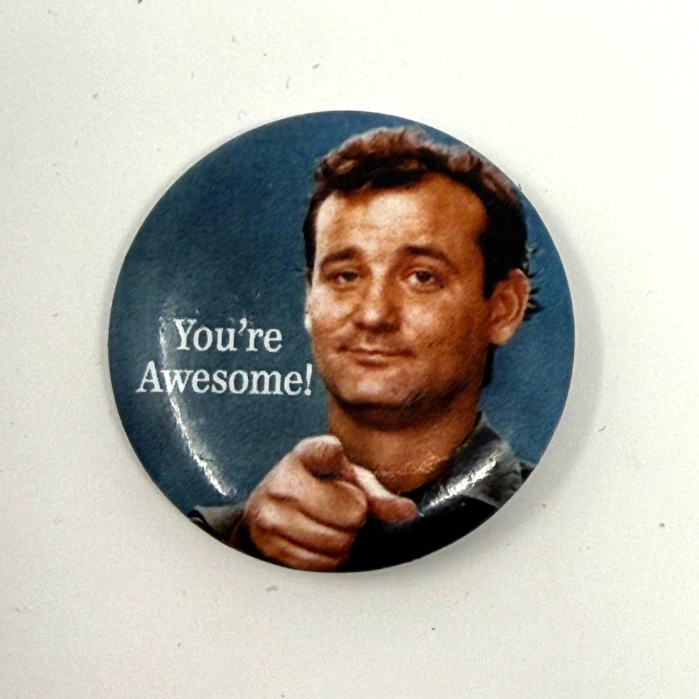 Bill Murray 1" Pin "You're Awesome" Stripes