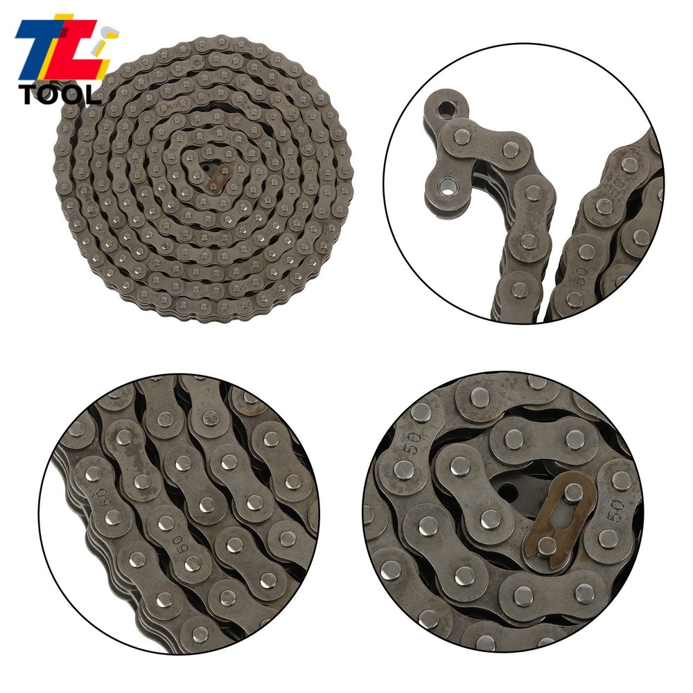 50-2 Double Strand Duplex Roller Chain 10 Ft with 2pcs Connecting Link