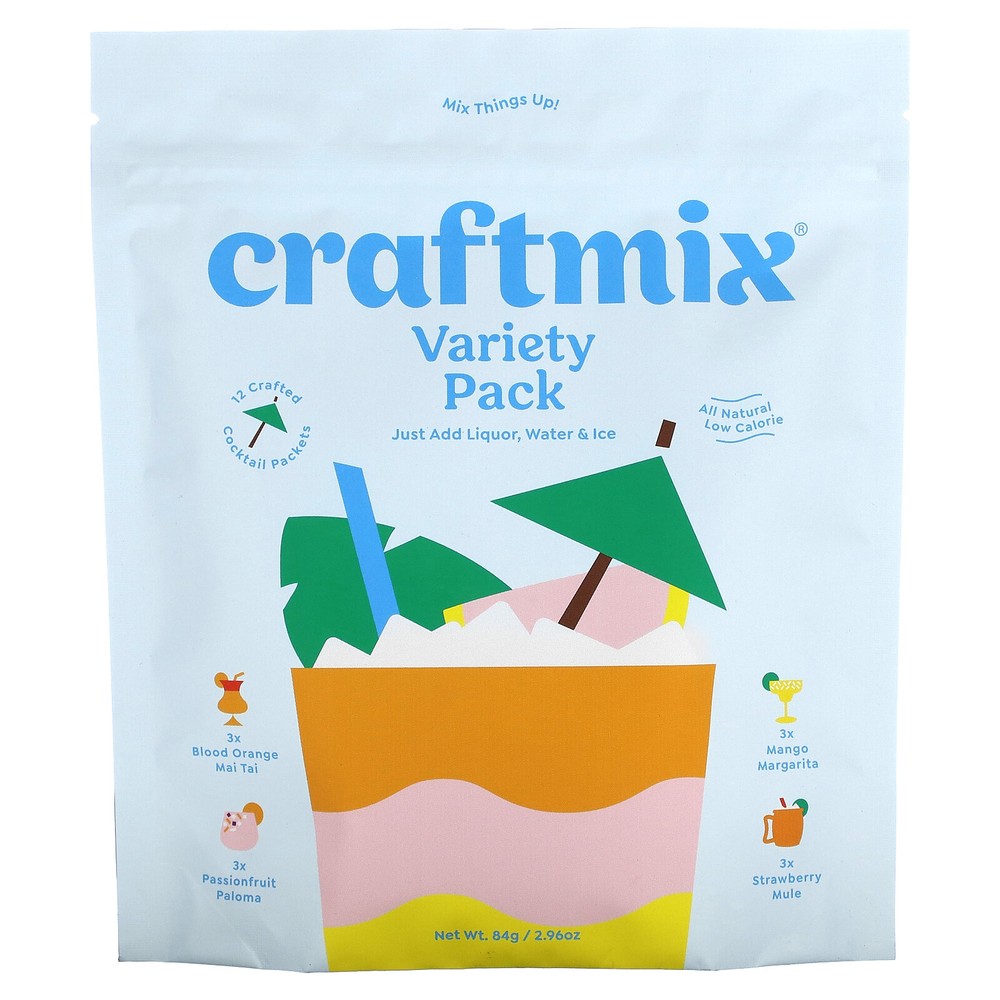 Cocktail Mix Packets, Variety Pack, 12 Packets, 2.96 oz, (84 g)