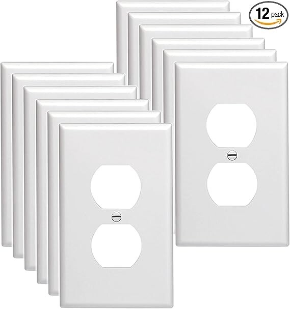 Outlet Covers Wall Plates - Electrical Outlet Covers12-Pack Standard Size Best