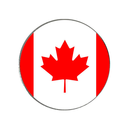 Canada Flag Golf Ball Marker w/ Premium Switchblade Divot Tool