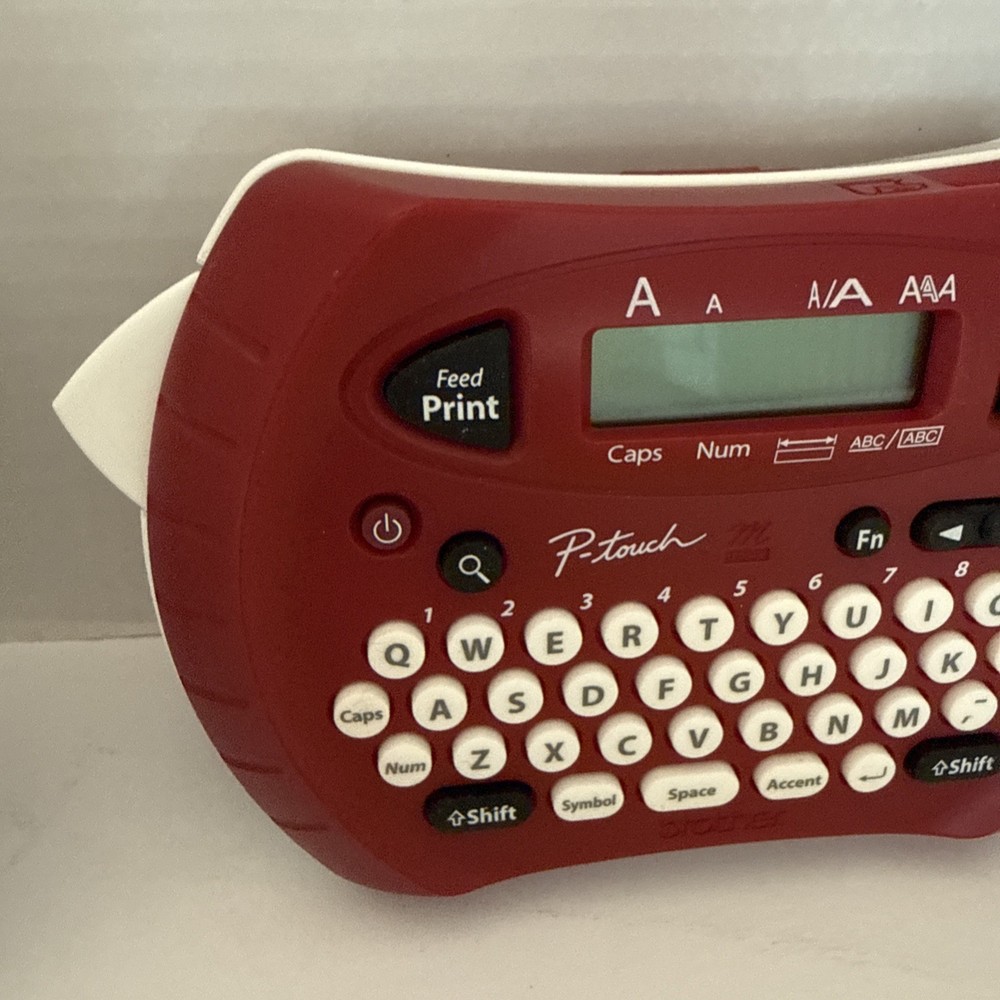 Brother P-Touch PT-70 Label Maker Printer Red Tested