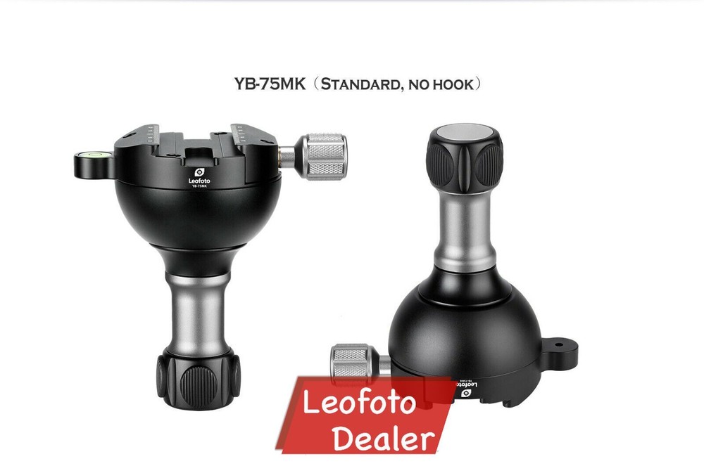 Leofoto YB-75MK Leveling Base with Handle for 75mm Bowl | Arca Clamp