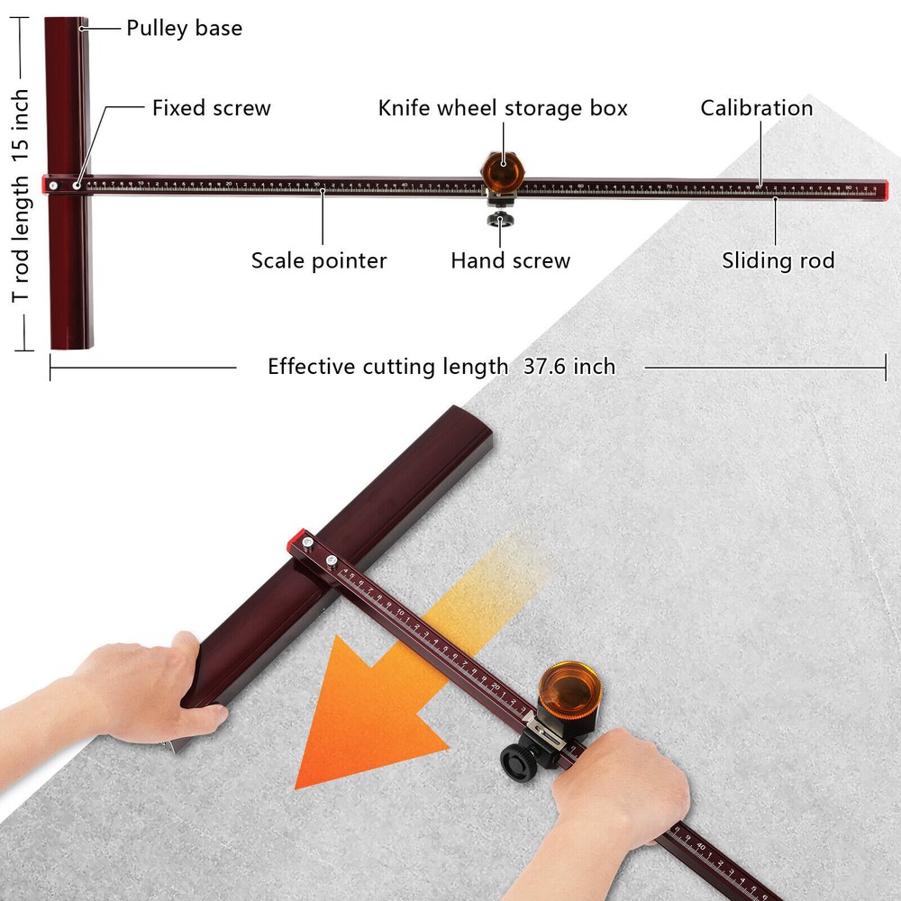 Manual Tile Cutter Hand Tool 35.43" Ceramic Floor Cutter Cutting Machine