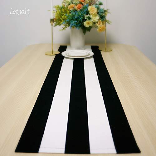 Striped Table Runner Black Table Runner Classic Modern 48'' Black Striped
