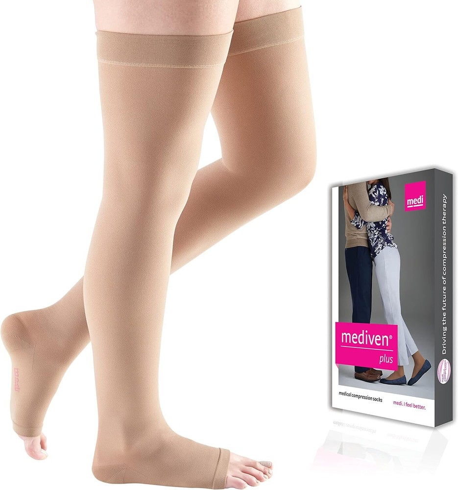 Mediven Plus REGULAR  OPEN TOE Thigh High Compression Stocking 20-30 Pick Size