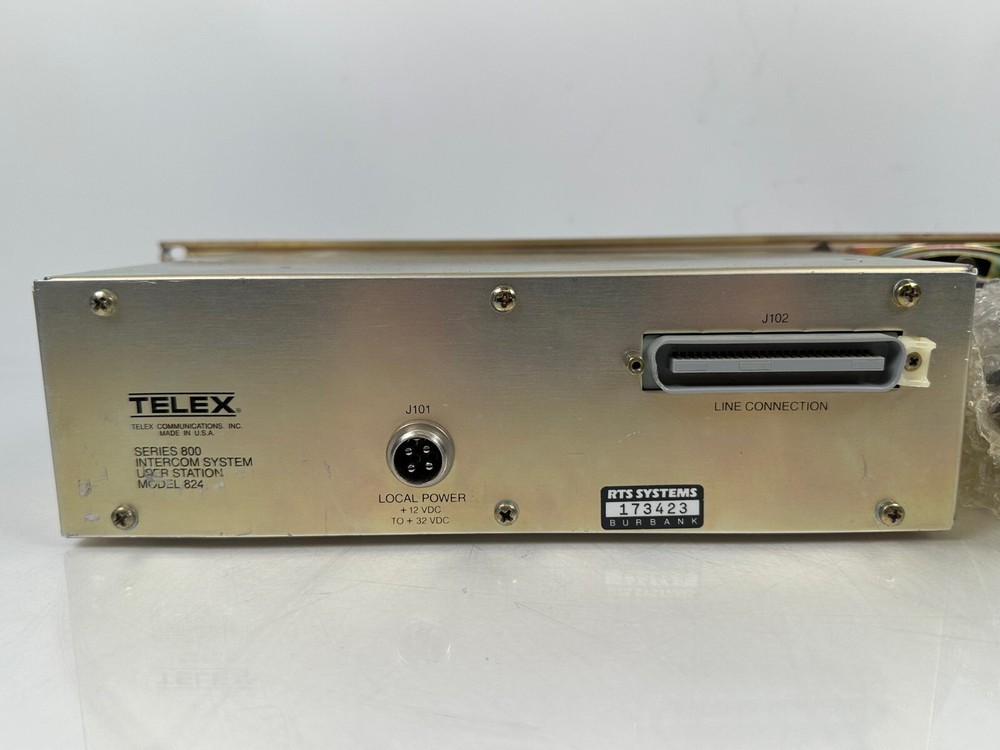 Telex RTS Systems Series 800 Intercom System User Station Model 824 w/ LR420 Mic