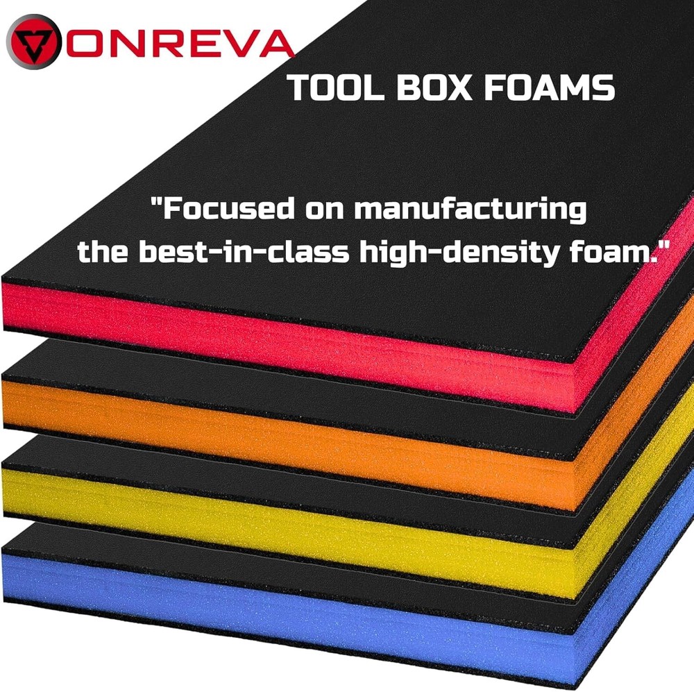 Tool Box Foam 16x12x2 inch 3Pack, Foam Inserts for Cases, Polyethylene Storag...