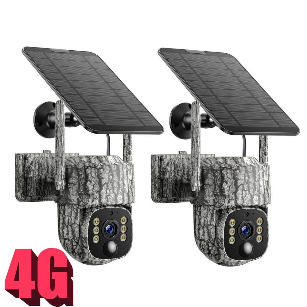 Cellular Trail Camera 2.5K Live Streaming, 4G LTE Game Cameras with Solar Panel