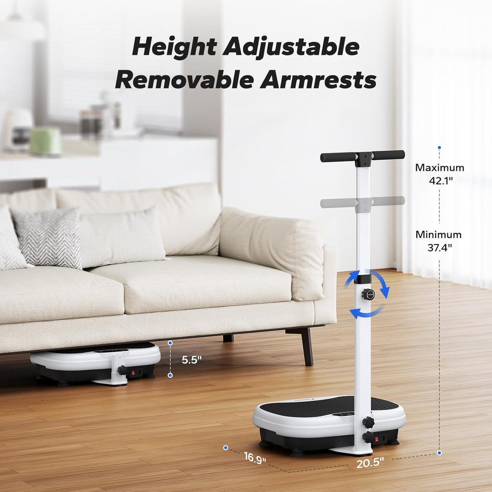 Vibration Plate Exercise Machine, Vibrating Plate Exercise Machine with Handrail
