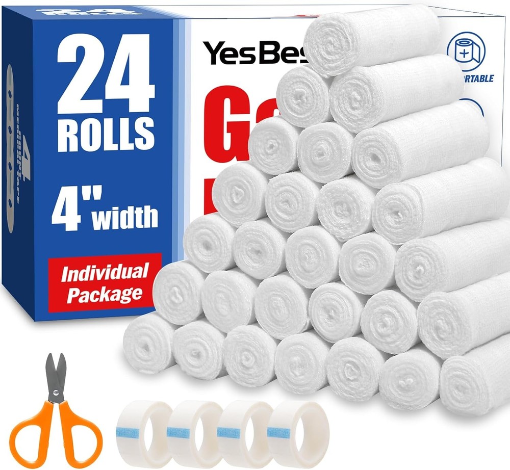Gauze Rolls 4 x 4.1 Yards Premium Wound Wrap