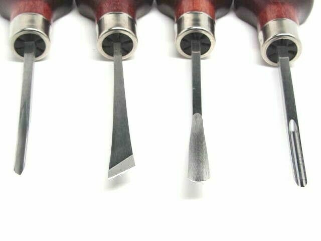 Enlow Carving Faces Workbook & 4pc Woodcarving Tool Set Customized for Ramelson