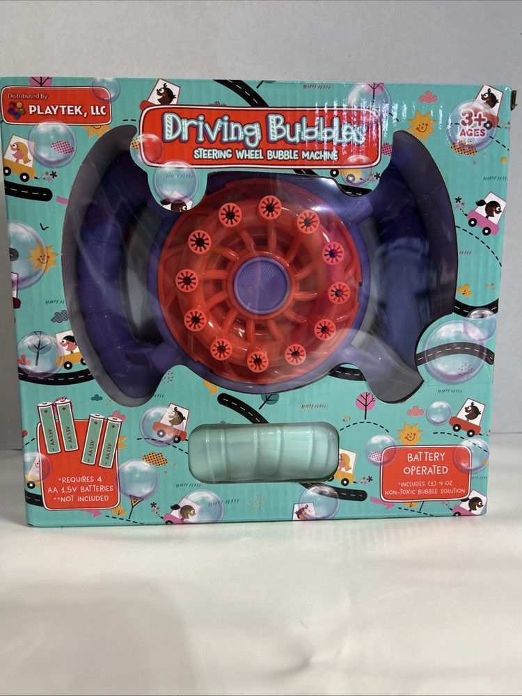 Steering Wheel Bubble Machine Driving Bubbles By Playtek With 4oz Bubbles