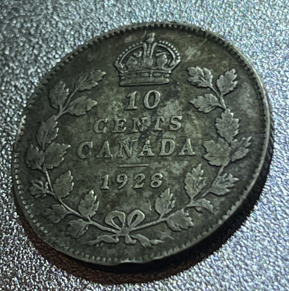 1928 Canadian Dime - 80% silver