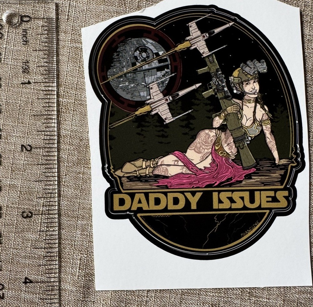 Daddy Issues Slave Leia Star Wars Forward Group Tactical Sticker Decal