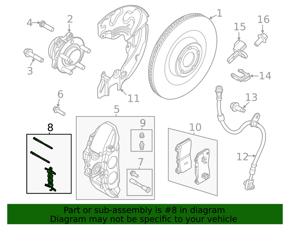 Genuine Ford Caliper Hardware Kit G1FZ-2068-A