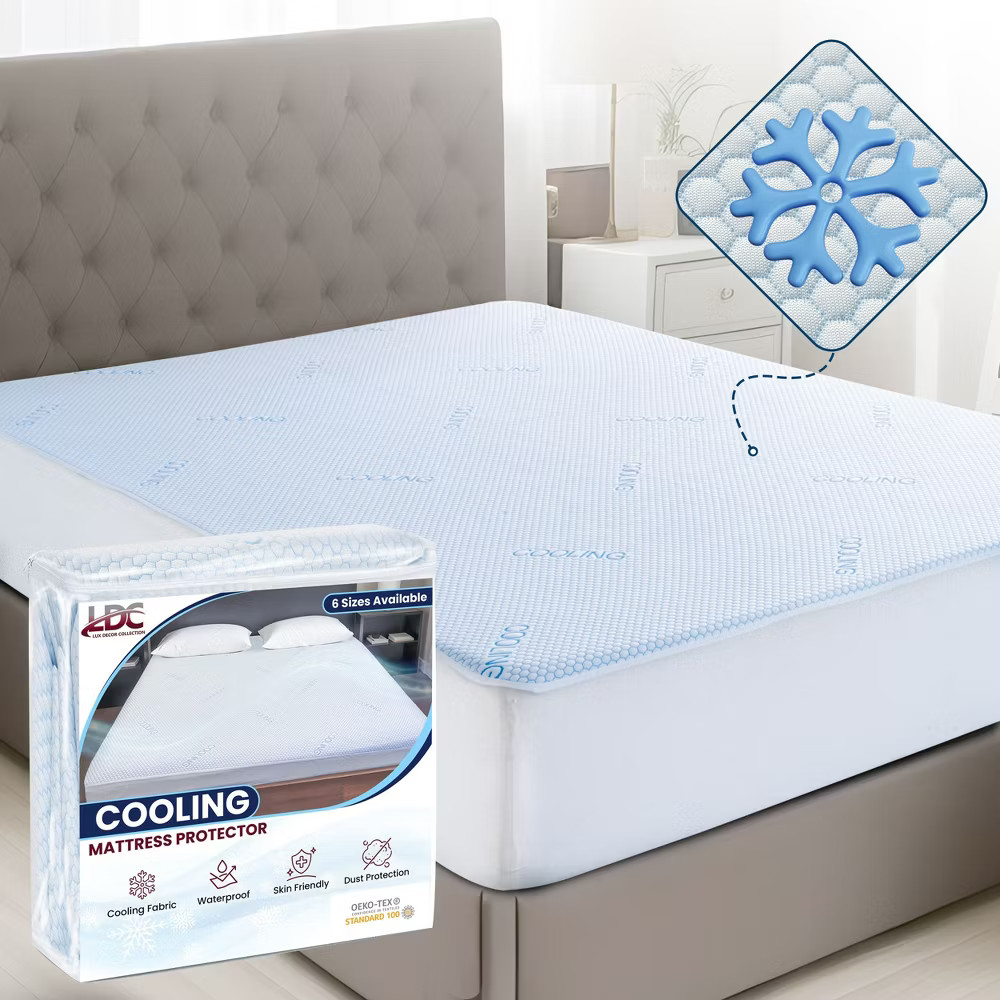 Lux Decor Waterproof Mattress Protector with Cooling Effect