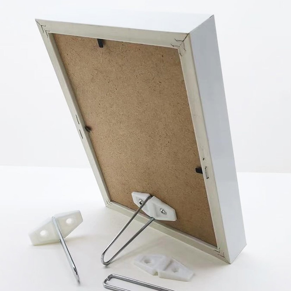 UtySty 10 Pack Easel Back Replacement Picture Frame white/black