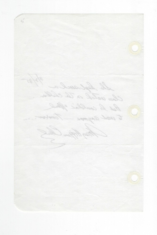 Mary Higgins Clark Signed Prose Sheet 3-2-1985