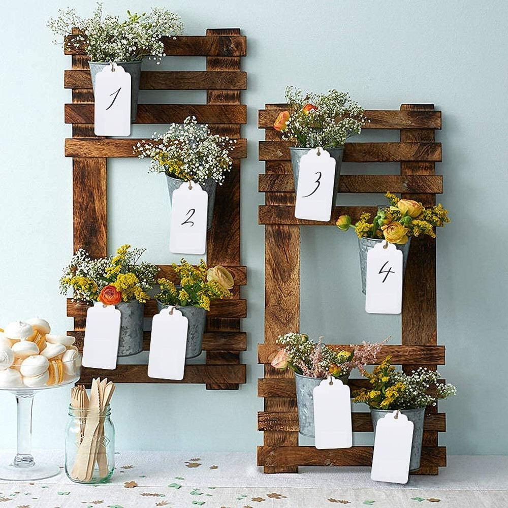 White Gift Tags with String, 2'' X 4'' Paper Gift Tag, 100PCS Rectangle Blank Ta