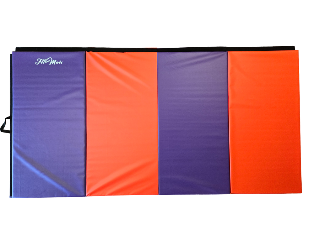 FitMats 4-Fold Exercise Mat - 4ftx8ft - Thick Comfortable Foam