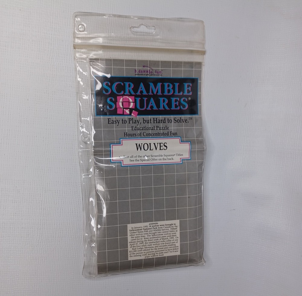Scramble Squares Wolves Puzzle 9 Square Pieces