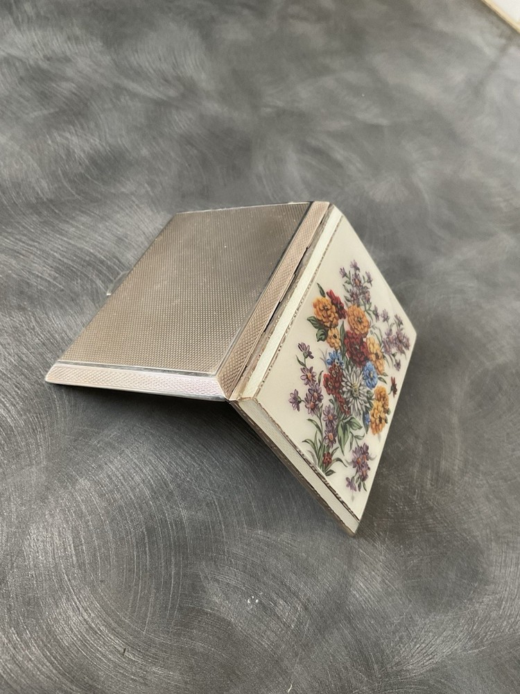 SUPERB SOLID SILVER ENAMEL CIGARETTE CASE WILLIAM SUCKLING B’HAM 1941 101g