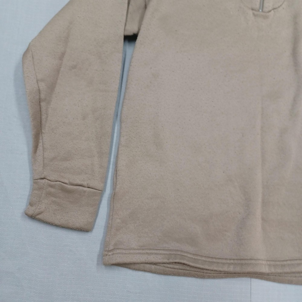 Military Undershirt Cold Weather Medium Brown 100% Polypropylene Quarter Zip
