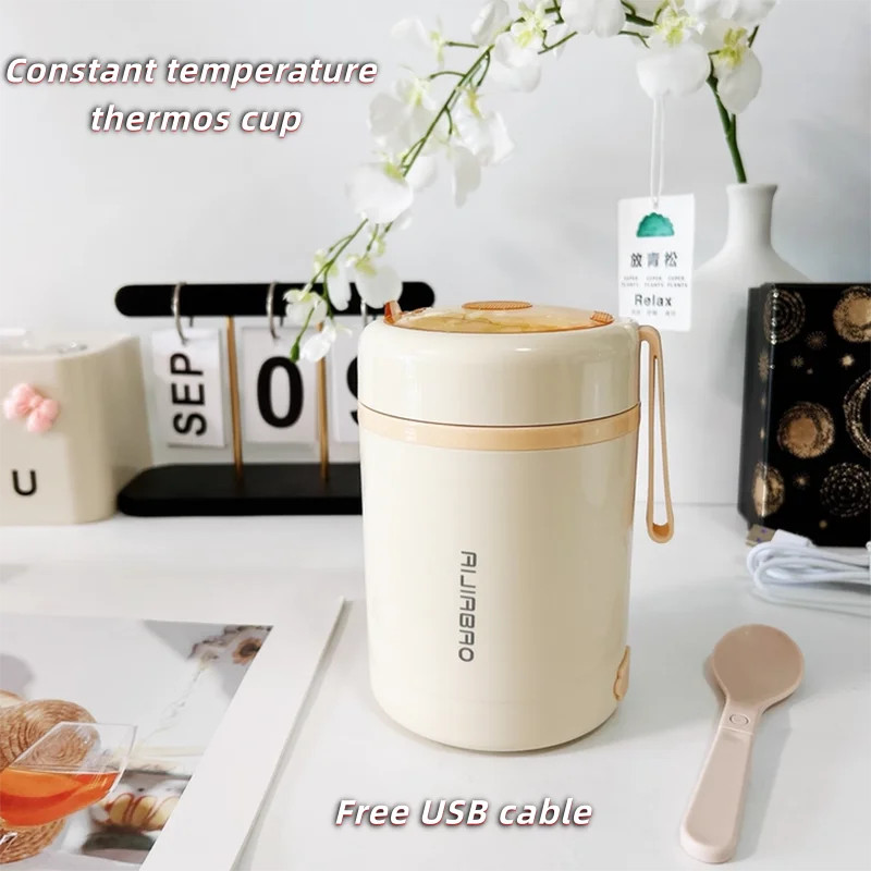 USB 304 Stainless Steel Heated Breakfast Cup for Students