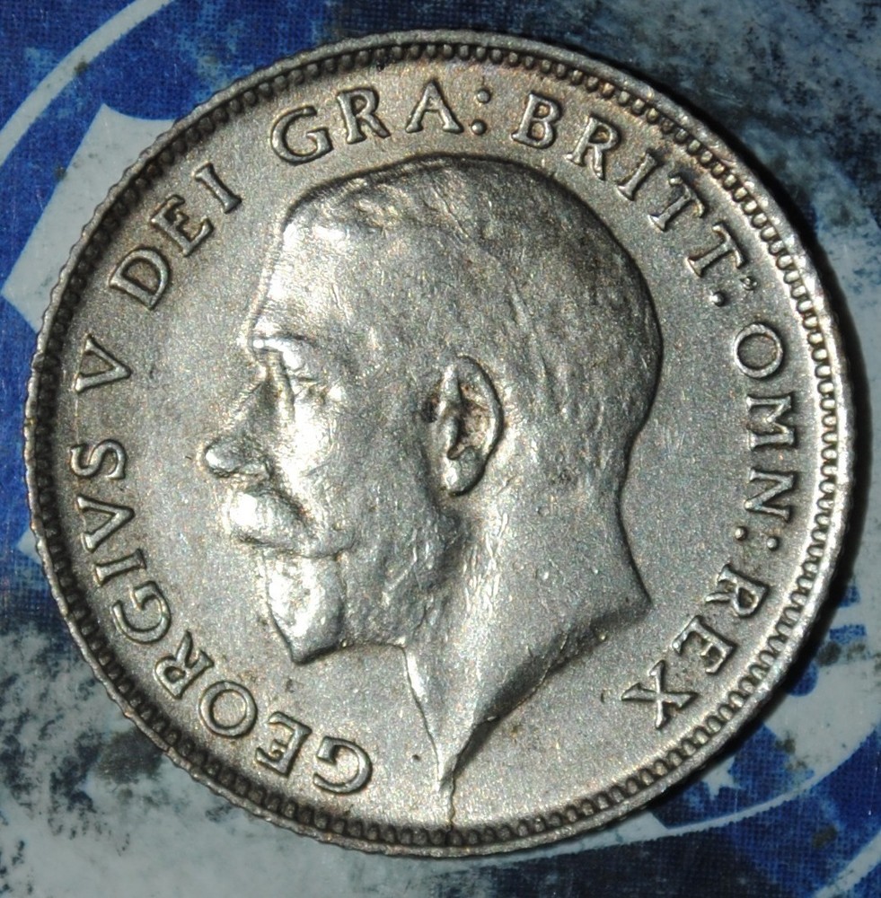 1921 Great Britain 6 Pence Silver {{{D117