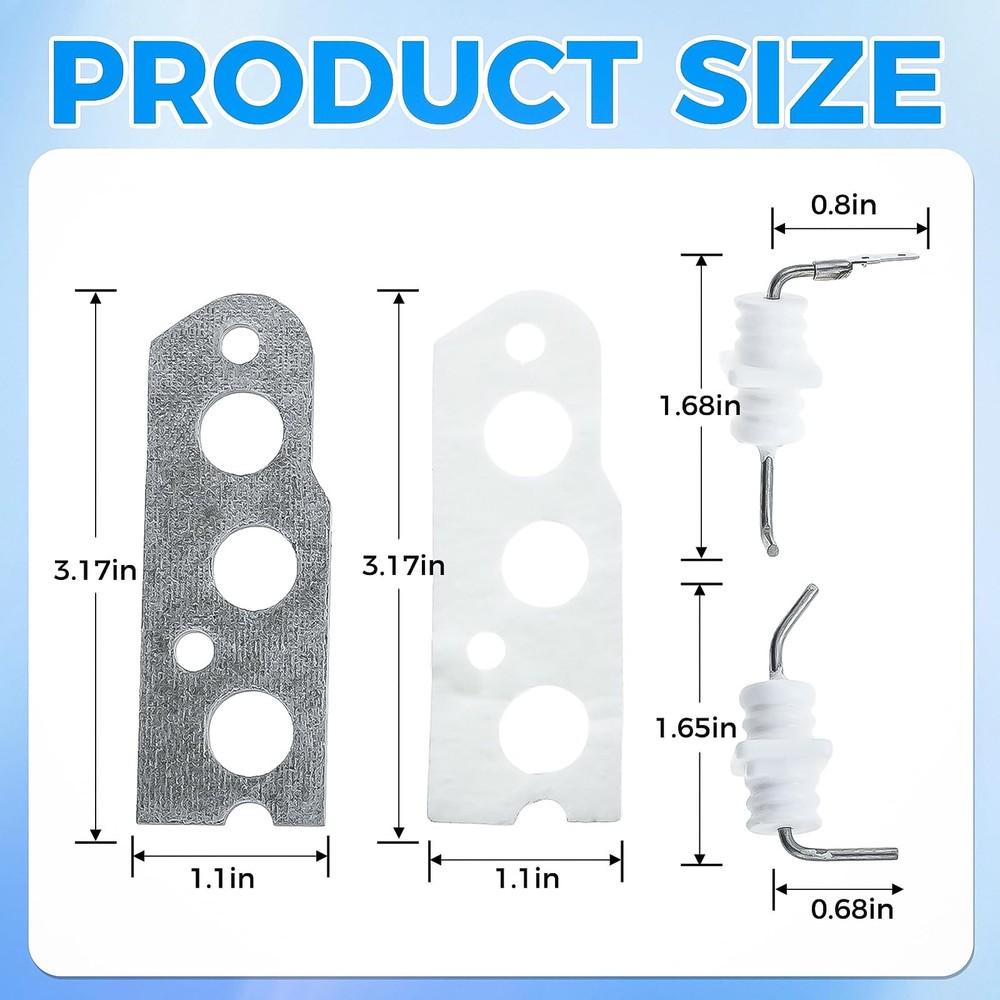 Mgoodoo Flame Rod Electrode Kit 104000192-K for Rinnai R75 R94 RC80 RC98 Heaters
