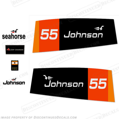 Fits Johnson 1976 55hp Decals