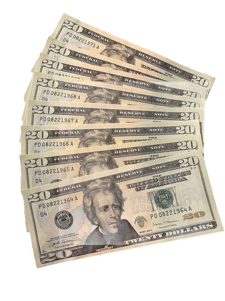 ***August 22 sequential $20 Birthday Notes 1964 Thru 1971 (8 Notes Total)***