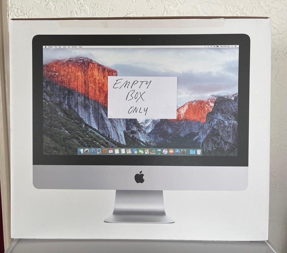 APPLE 2015 MODEL 21.5 DISPLAY ORIGINAL CARTON CONTAINER BOX EMPTY ONLY AS SHOWN