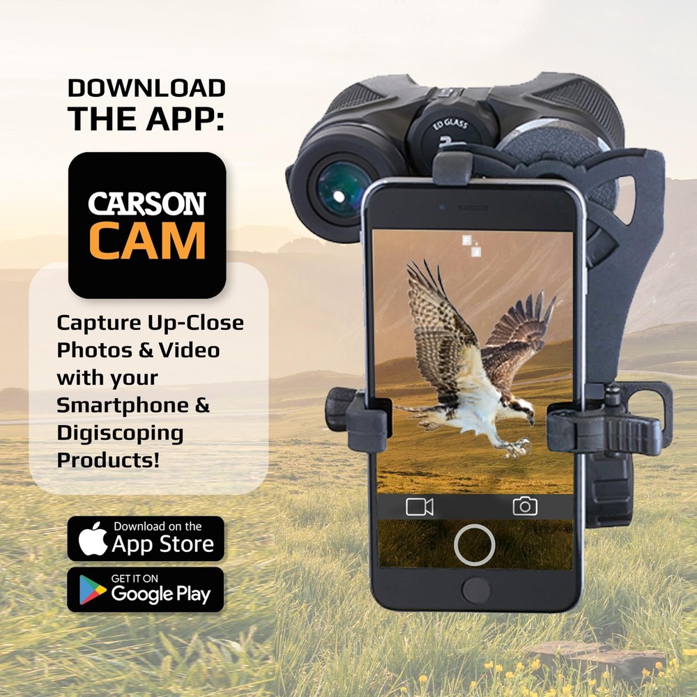 Carson HookUpz 2.0 Universal Smartphone Optics Digiscoping Adapter for Binocu...