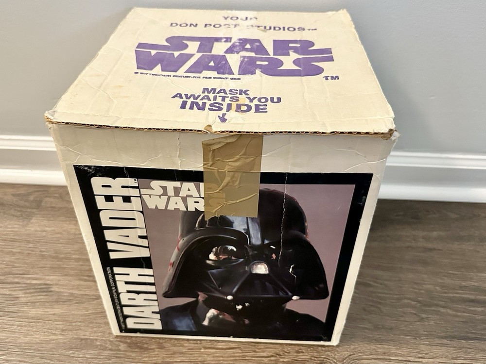 Don Post Studios Star Wars Darth Vader Mask Black w/ Original Box & Paperwork