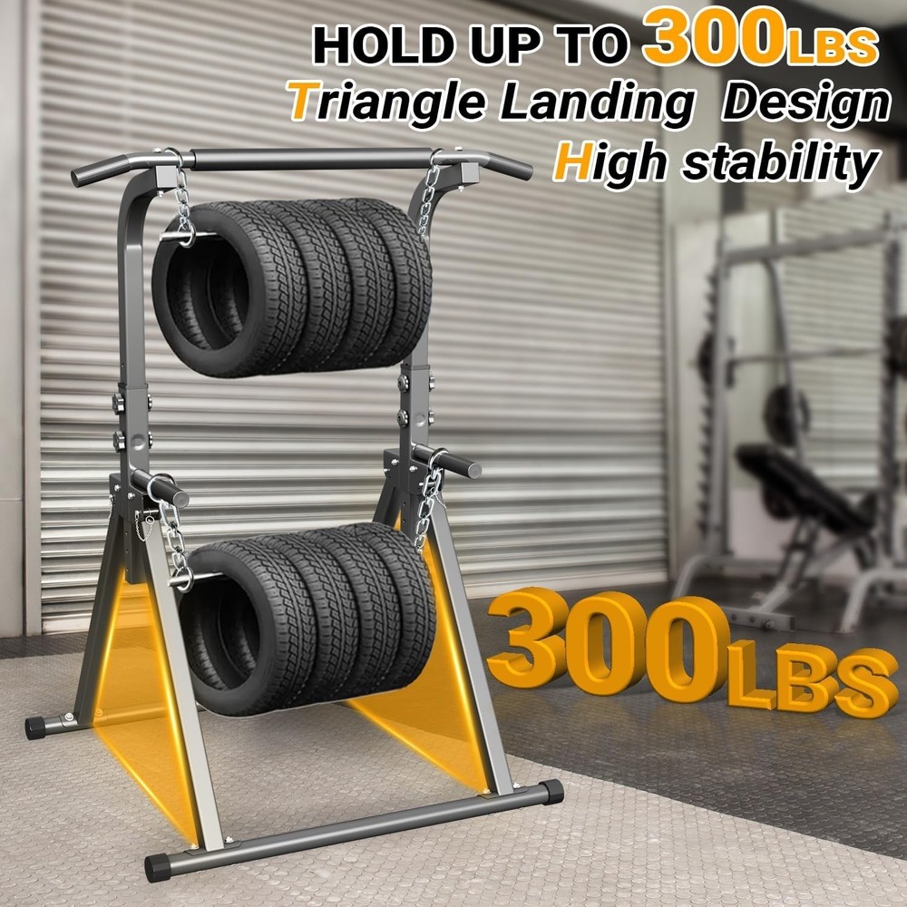 Foldable Pull Up Bar Home Gym Multi-function Power Tower 300LBS Capacity