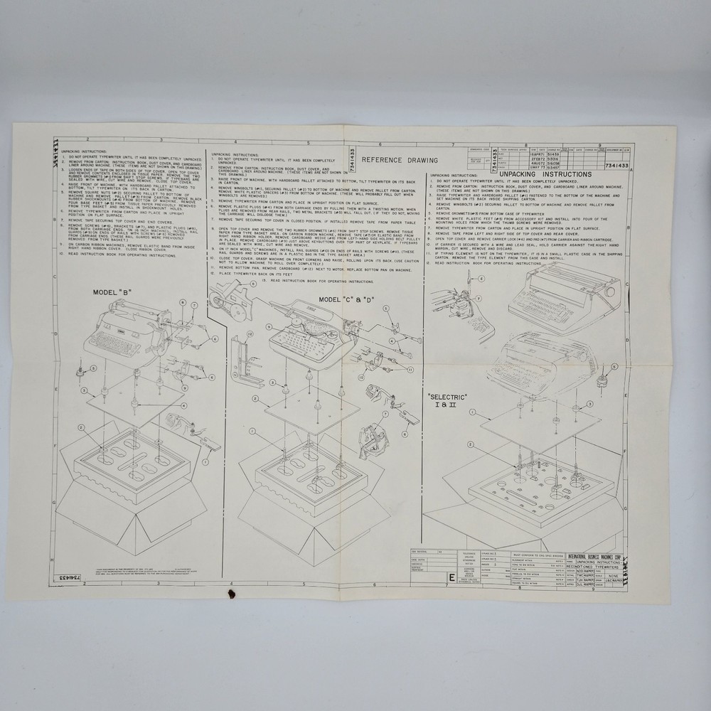 IBM Correcting Selectric Typewriter - Manual/Operating Instructions